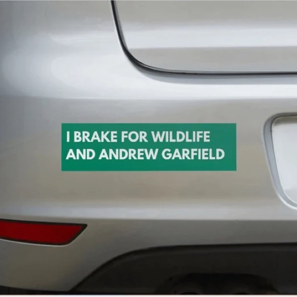 I brake for wildlife and Andrew Garfield Sticker